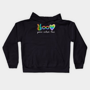 Peace Autism Love Infinity Symbol Autism Awareness Kids Hoodie